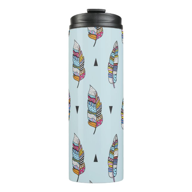 Bouteilles Isothermes Main en plume style Boho tirée (Devant)