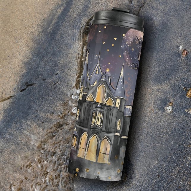 Bouteilles Isothermes Maison hantée | Arbre à Pleines lunes Éffrayantes  (Créateur téléchargé)