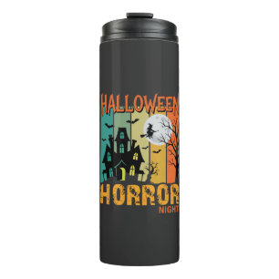 Bouteilles Isothermes Maison hantée de la nuit d'horreur d'Halloween Vec