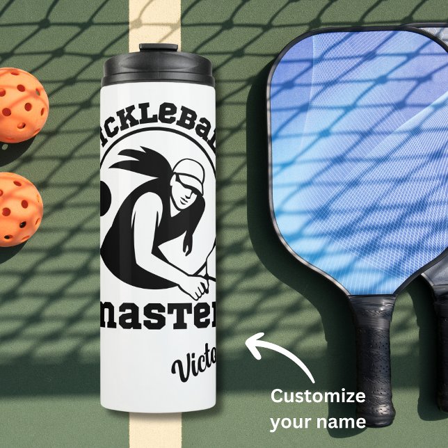 Bouteilles Isothermes Maîtresse de Jeu de Pickleball sur Mesure (Créateur téléchargé)