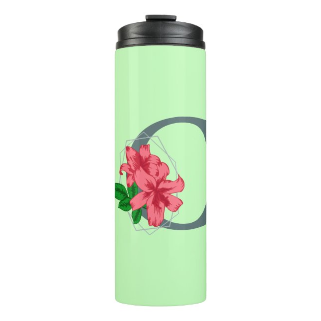 Bouteilles Isothermes Majuscule C monogramme floral (Devant)