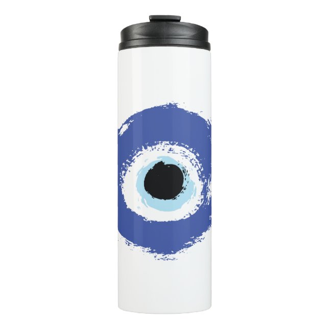 Bouteilles Isothermes Mal Oeil Artiste Bleu Grec (Devant)