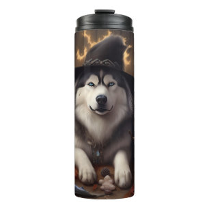 Bouteilles Isothermes Malamute d'Alaska Citrouilles Halloween Épouvantab