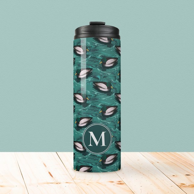 Bouteilles Isothermes Mallards La baignade dans le Motif aquatique (Mallards in the water monogram tumbler)
