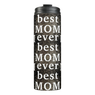 Bouteilles Isothermes MAMA Floral Or Moderne Noir Meilleure MAMAN jama