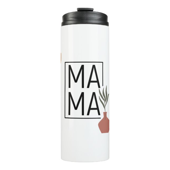 Bouteilles Isothermes Mama Tumbler, Boho Tumbler, Tumbler avec couvercle (Devant)