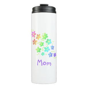 Bouteilles Isothermes Maman Fleurs arc-en-ciel