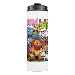 Bouteilles Isothermes Maman of the Wild & 6 Zoo Thème Jungle Animal 6th