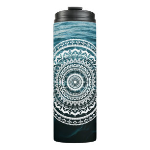 Bouteilles Isothermes Mandala Blanc Laissez la mer vous libérer