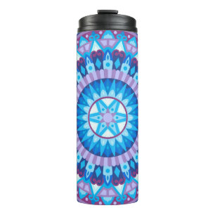Bouteilles Isothermes Mandala d'hiver Flocon de neige bleu Voyage Confor