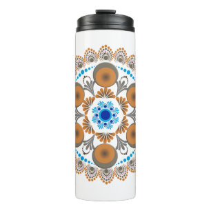 Bouteilles Isothermes Mandala Gold et Bleu Point