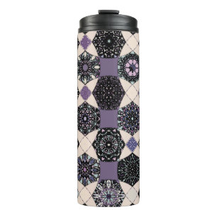 Bouteilles Isothermes Mandala vintage Floral : Coloré sans joint