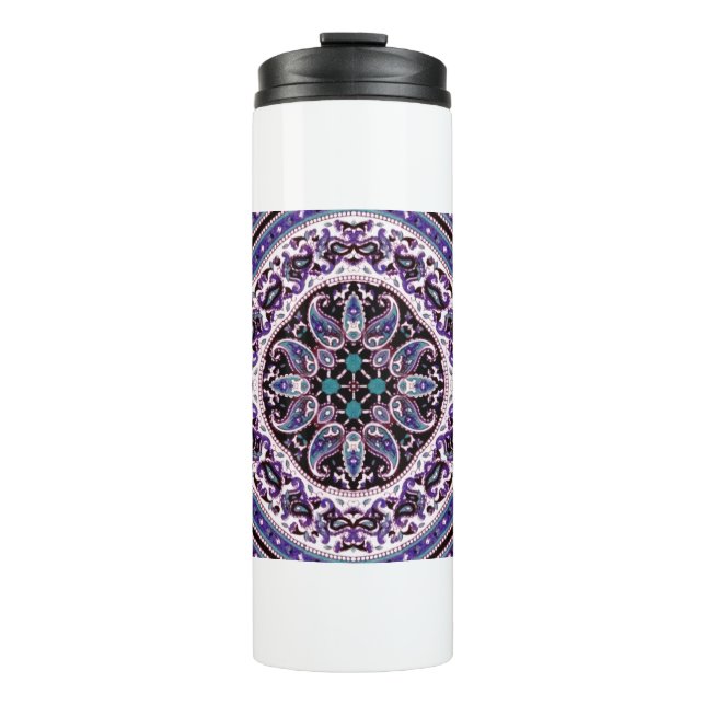 Bouteilles Isothermes Mandala violet (Devant)