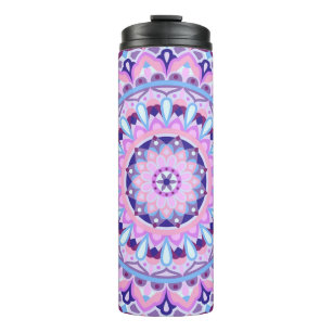 Bouteilles Isothermes Mandala Violet Motif Géométrique Bohème Confortabl