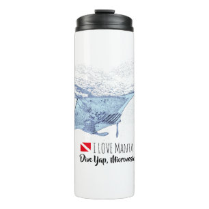 Bouteilles Isothermes Manta silhouette en verre dépoli taché tasse à caf