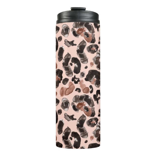 Bouteilles Isothermes Manteau de léopard, peau d'animal sans couture mot (Devant)