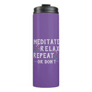 Bouteilles Isothermes Mantra de méditation amusant Yoga pourpre