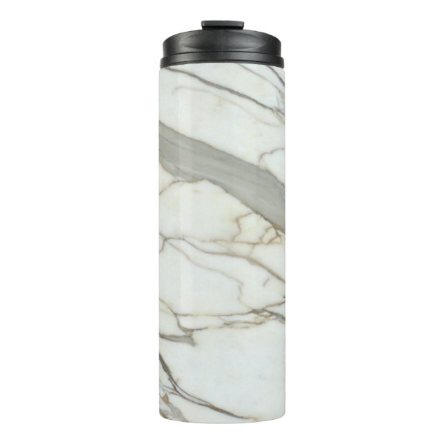 Bouteilles Isothermes Marbre blanc granit luxe texture naturelle (Devant)