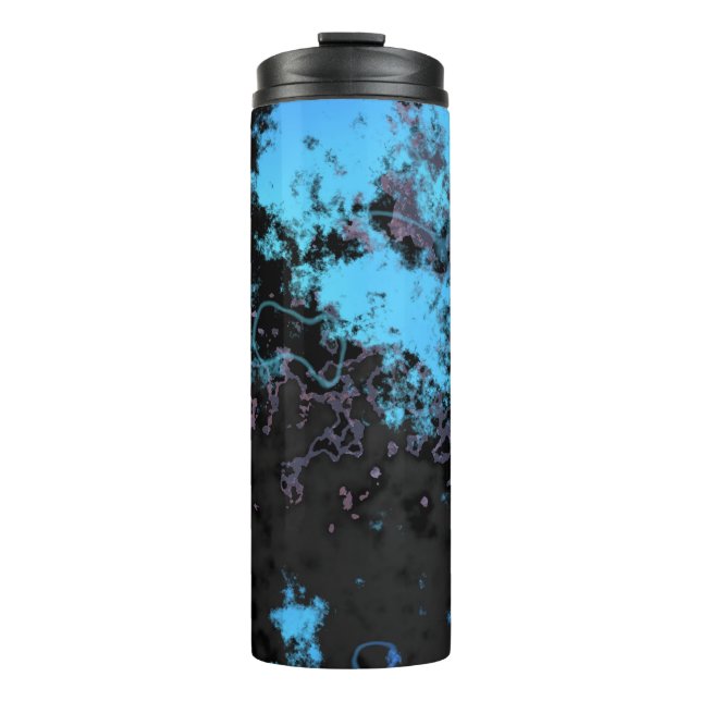 Bouteilles Isothermes Marbre bleu, gris et violet Abstrait (Devant)