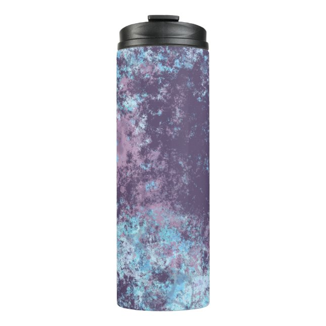 Bouteilles Isothermes Marbre bleu, rose et violet Abstrait (Devant)