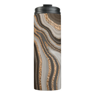 Bouteilles Isothermes Marbre Brown Gold Design Vintage