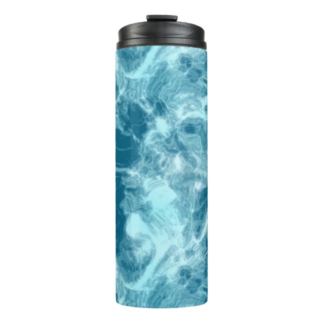 Bouteilles Isothermes Marbre d'eau bleue (Devant)
