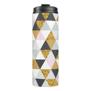Bouteilles Isothermes Marbre d'or géométrique sans couture motif