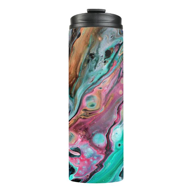 Bouteilles Isothermes Marbre rose et vert (Devant)