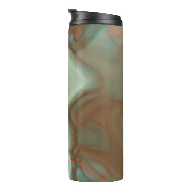 Bouteilles Isothermes Marbre turquoise et rouille Abstrait (Tourné sur la droite)