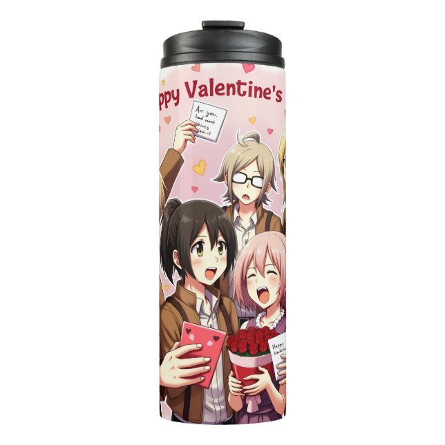BOUTEILLES ISOTHERMES MARDI ANIME DE VALENTINE (Devant)