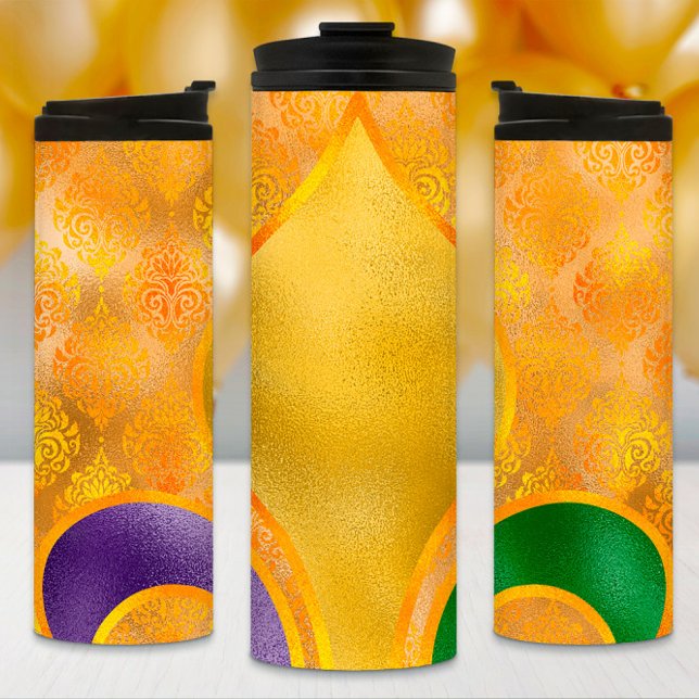 Bouteilles Isothermes Mardi Gras Tumbler, Golden Fleur de Lis (Créateur téléchargé)