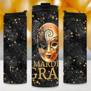 Bouteilles Isothermes Mardi Gras Tumbler, Mardi Gras Masque Papillon