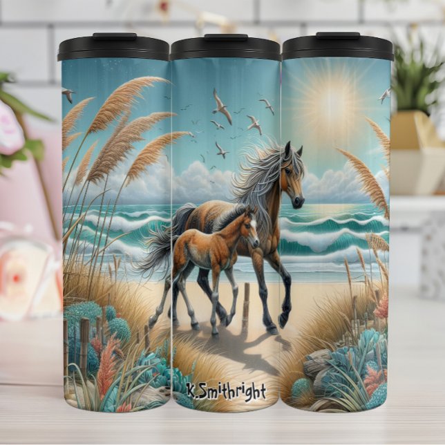 Bouteilles Isothermes Mare et Foin sur la plage (Créateur téléchargé)