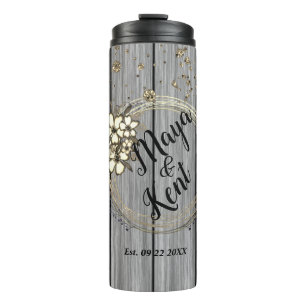Bouteilles Isothermes Mariage de Parties scintillant florale de couronne