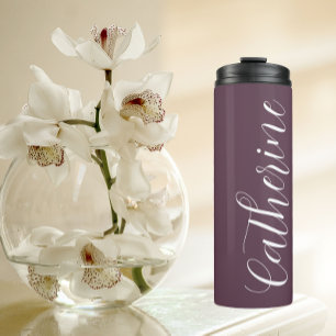Bouteilles Isothermes Mariage Stylisé Eggplant Bridesmaid