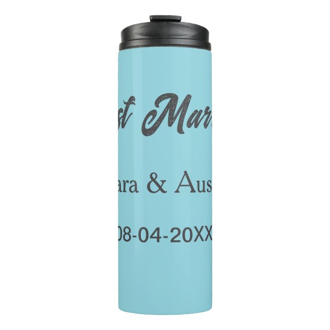 Bouteilles Isothermes Mariés add nom du couple date année simulation de  (Devant)