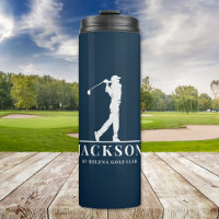 Marine bleu Personnalisé Monogramme Golfer