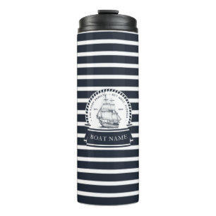 Bouteilles Isothermes Marine Blue Nom de famille Bateau