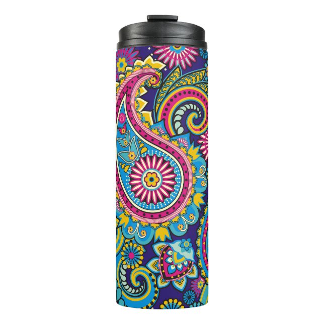 Bouteilles Isothermes Marine Blue Paisley (Devant)
