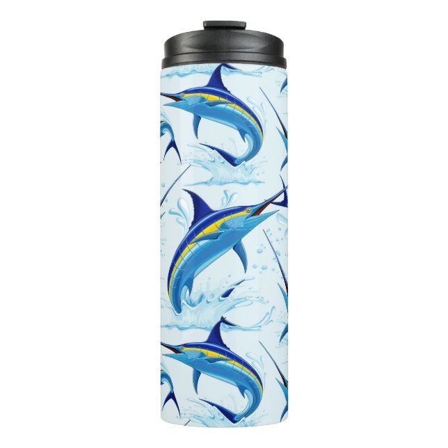 Bouteilles Isothermes Marlin Bleu Jaillissant de l'Océan (Devant)