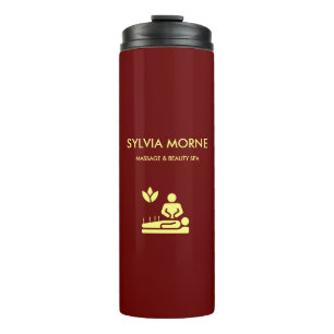 Bouteilles Isothermes Maroon moderne spa jaune silhouette