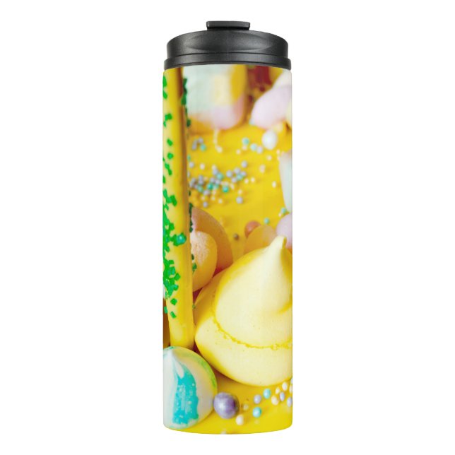 Bouteilles Isothermes Marshmallow de gâteau sucré lollipop jaune clair b (Devant)