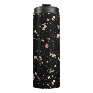 Bouteilles Isothermes Matte Gold et Rose Gold Flakes Noir