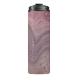 Bouteilles Isothermes Mauve Strata   Dusty Rose et Rose Gold Agate