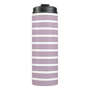 Bouteilles Isothermes Mauve violet blanc cinq bandes motif