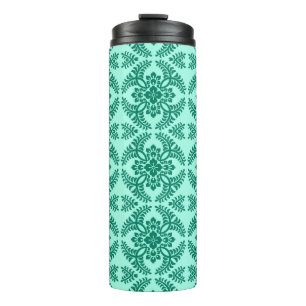 Bouteilles Isothermes Médaillon japonais Motif, Aqua et Turquoise