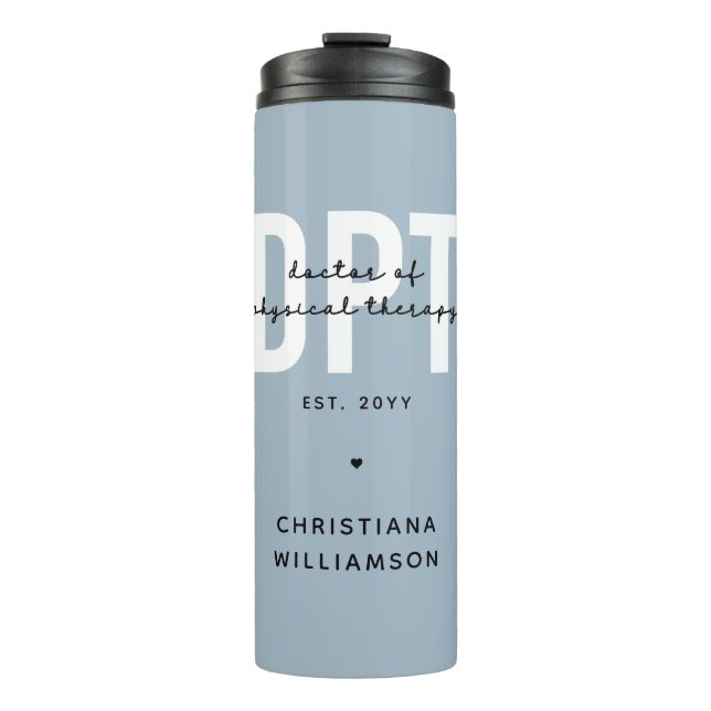 Bouteilles Isothermes Médecin DPT personnalisé de thérapie physique (Devant)