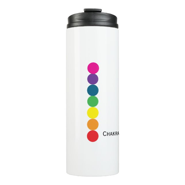Bouteilles Isothermes Méditation sur le Chakra Hindou – Design minimalis (Devant)