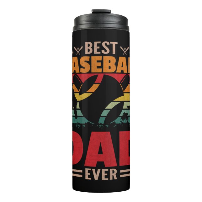 Bouteilles Isothermes Meilleur papa de baseball (Devant)