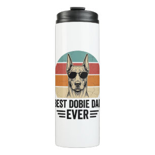 Bouteilles Isothermes Meilleur papa Dobie vintage Doberman T-shirt_1